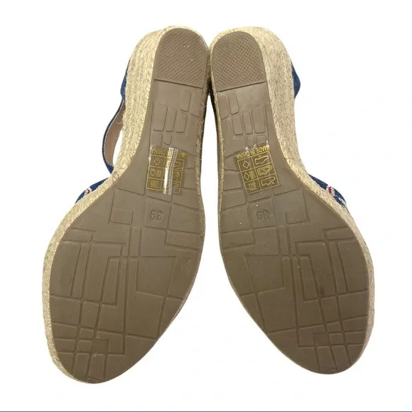 Blue Denim Embroidered Espadrilles - Picture 8 of 8